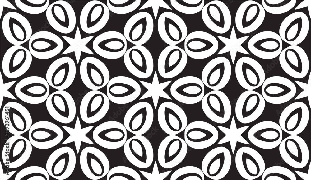 Black & White Seamless Pattern Black & White Seamless Pattern