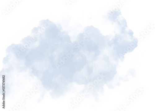 blue sky and fluffy cloud isolated on transparency background