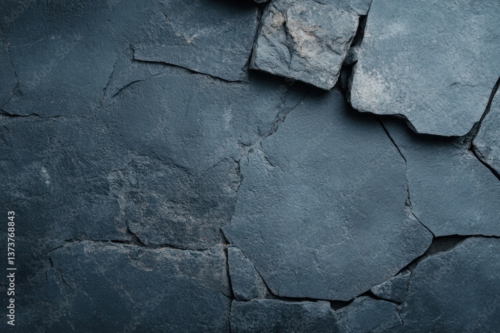 Obraz premium Detailed Anthracite Black Stone Surface with Rough Texture