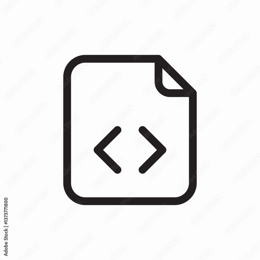 Code file document icon vector sign Code file document icon vector sign