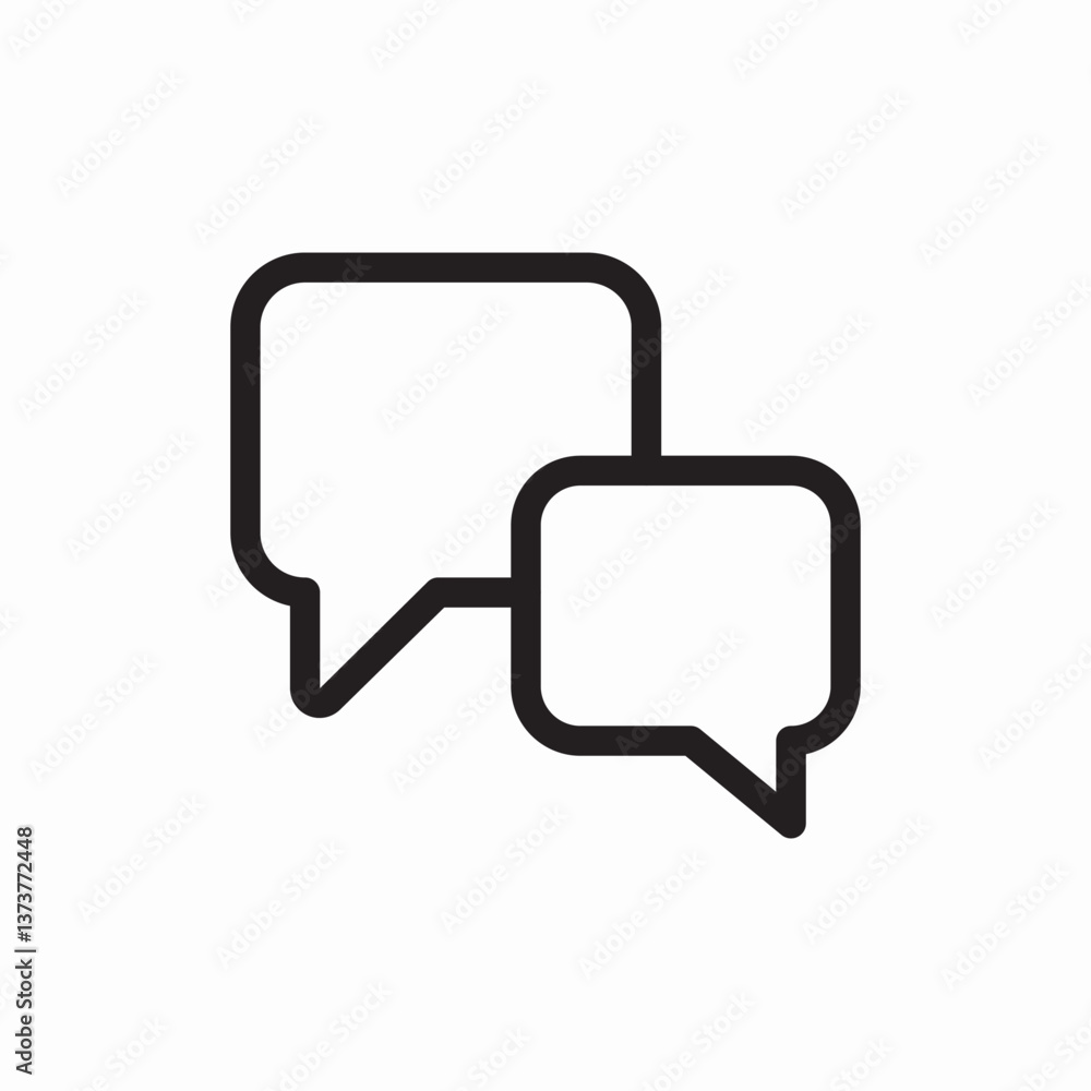 Naklejka premium Chat conversation bubble icon vector sign