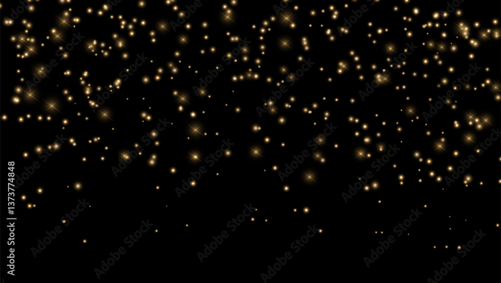 Fototapeta premium sparkling golden magic dust particles.