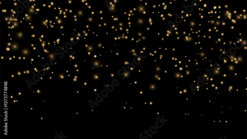 sparkling golden magic dust particles.