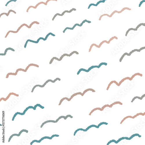 手描き波線の背景イラスト8