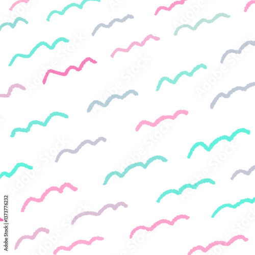 手描き波線の背景イラスト6