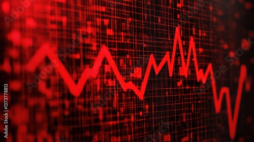 Bankruptcy crisis unfolds financial distress in the stock market abstract data visuals digital environment