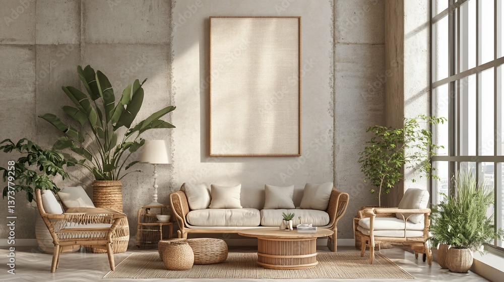 Bohemian Living Room Suitable for Professional Presentation Bohemian Living Room Suitable for Professional Presentation