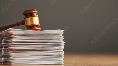 Bankruptcy hearing process courtroom legal documents serious environment closeup view justice and accountability