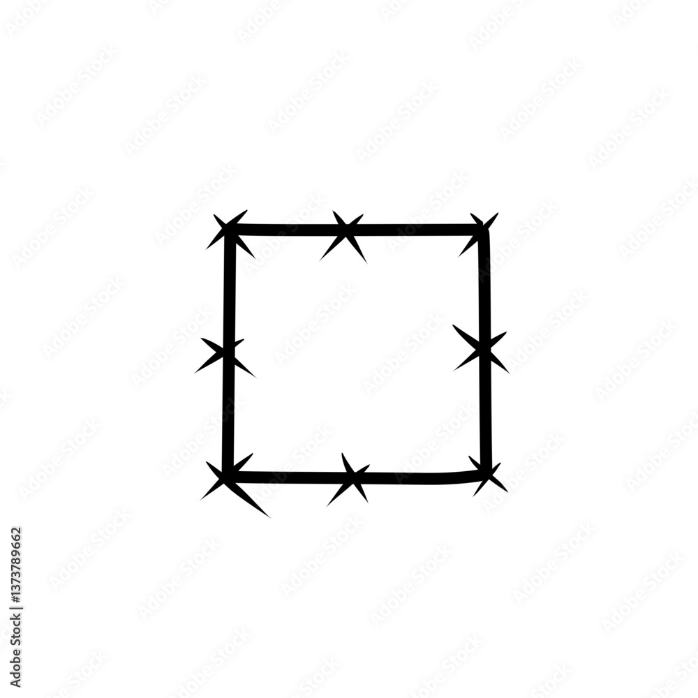 barbed wire geometric shape barbed wire geometric shape