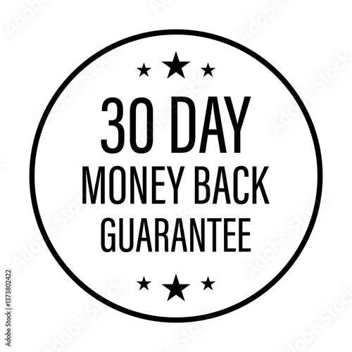 30 days money back guarantee icon vector for graphic design, logo, website, social media, mobile app, UI illustration