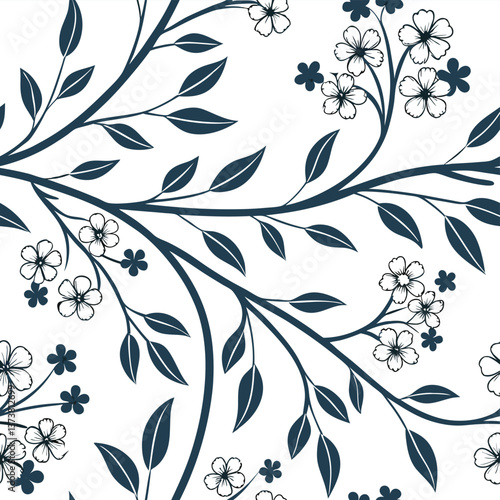 Seamless tropical flora design indoor environment pattern art greenery close-up view nature inspiration