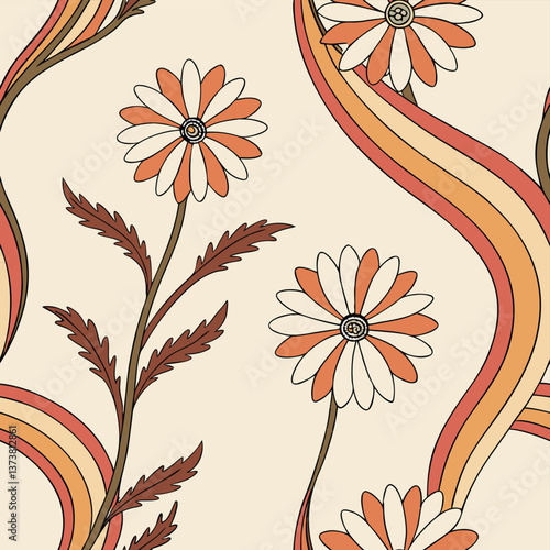Seamless floral pattern design creative studio graphic artwork vibrant colors close-up aesthetic appeal
