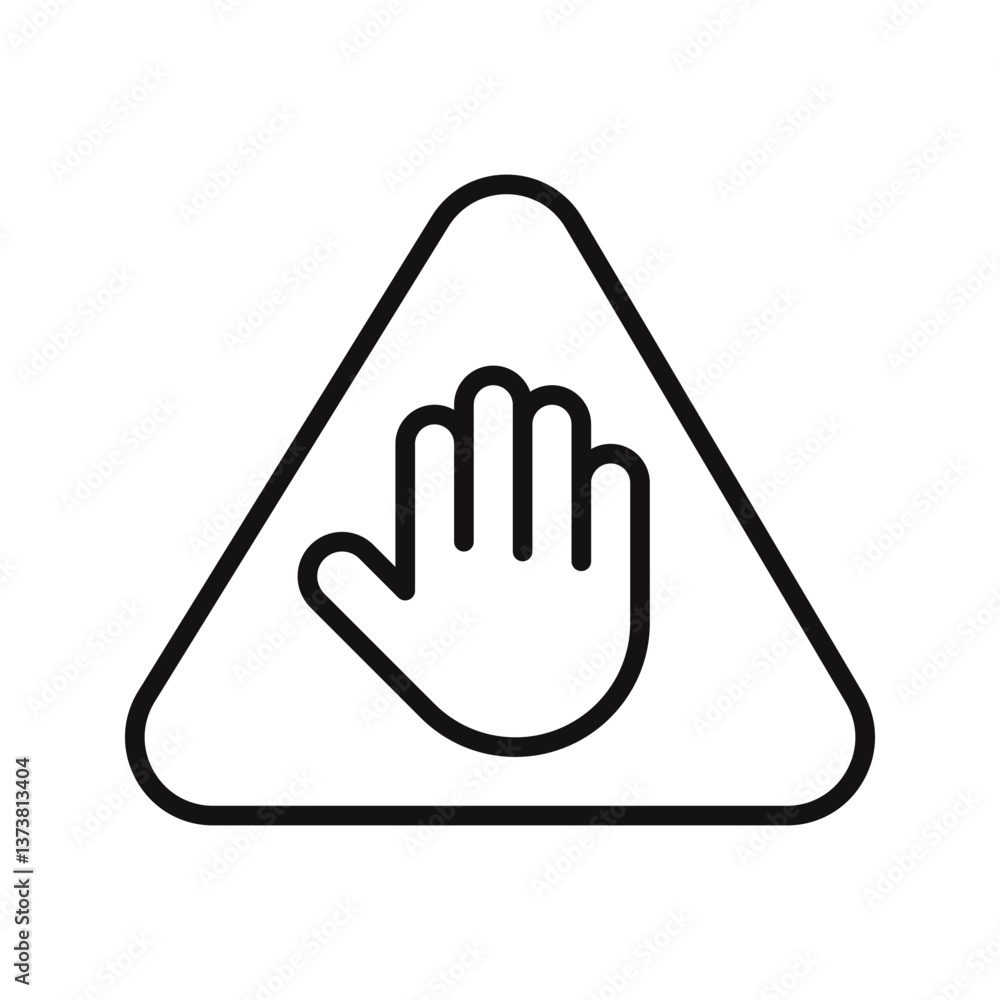 Fototapeta premium Hand Raise icons set. Stop symbol collection. Vector illustration.