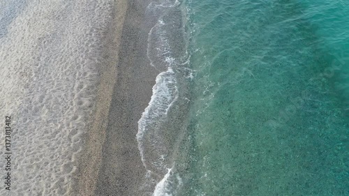 walking on the beach on a late summer day in Calabria, Soverato