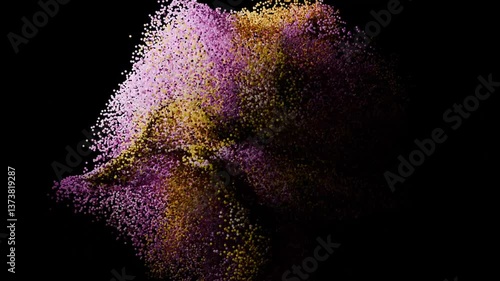 3D Particles seamless loop animation
