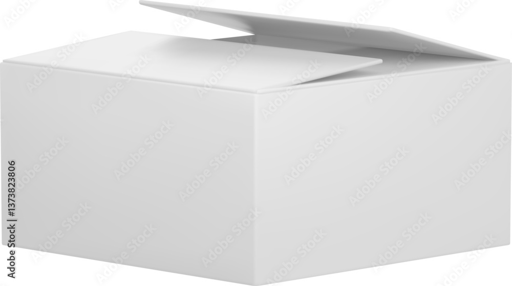 Naklejka premium Open White Box