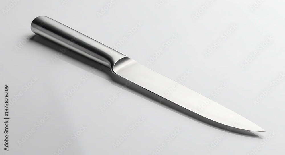 Fototapeta premium Sleek Modern Kitchen Knife: A Culinary Tool of Refined Design