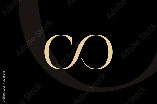 CO or OC letter logo icon design. Classic style luxury initials monogram.