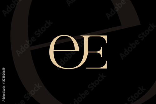 EE letter logo icon design. Classic style luxury initials monogram.