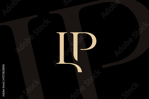 LP or PL letter logo icon design. Classic style luxury initials monogram.