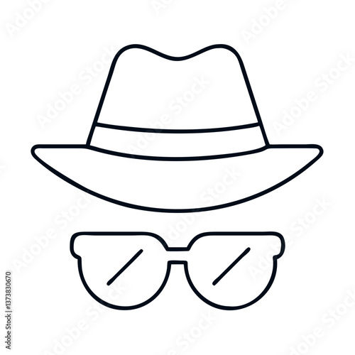 Incognito Mode Icon on Transparent Background  