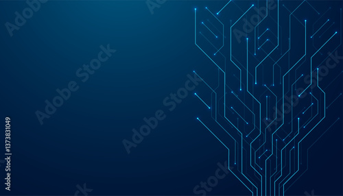 Motherboard technology abstract texture design. Creative idea AI banner concept for internet technology. Software coding. Digital concept for poster, cover, banner, header, web, presentation template