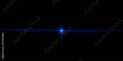 Glow effect. Blue glowing particles, stars. Vector illustration