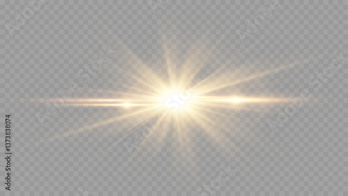 Vector transparent sunlight special lens flare light effect. PNG. Vector illustration	