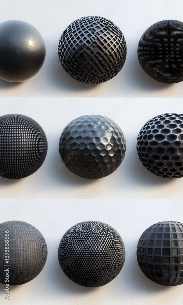 Fototapeta premium Spherical Carbon Textures