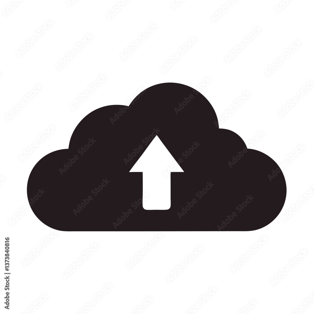 Black Cloud Upload Icon – High-Quality 3D Cloud Storage and Data Transfer Symbol for Digital Solutions Black Cloud Upload Icon – High-Quality 3D Cloud Storage and Data Transfer Symbol for Digital Solutions