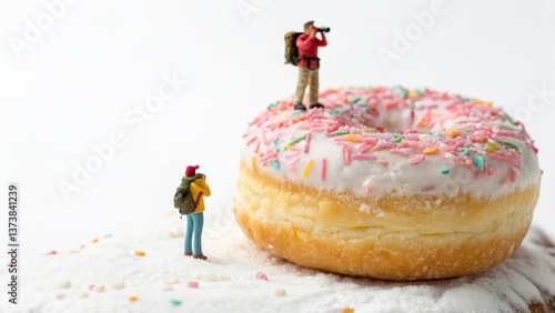 Miniature Hikers on Donut Peak