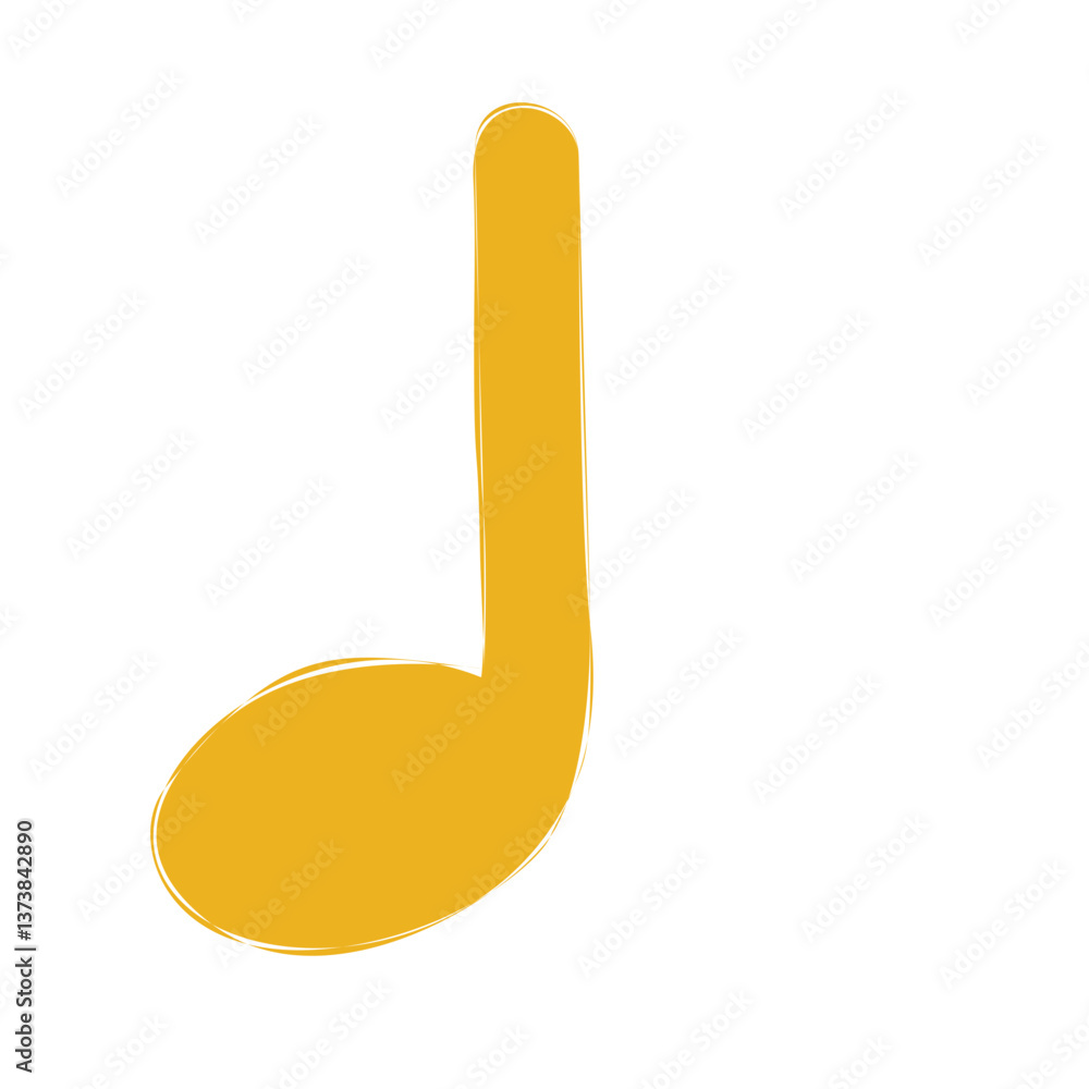 Obraz premium golden music note