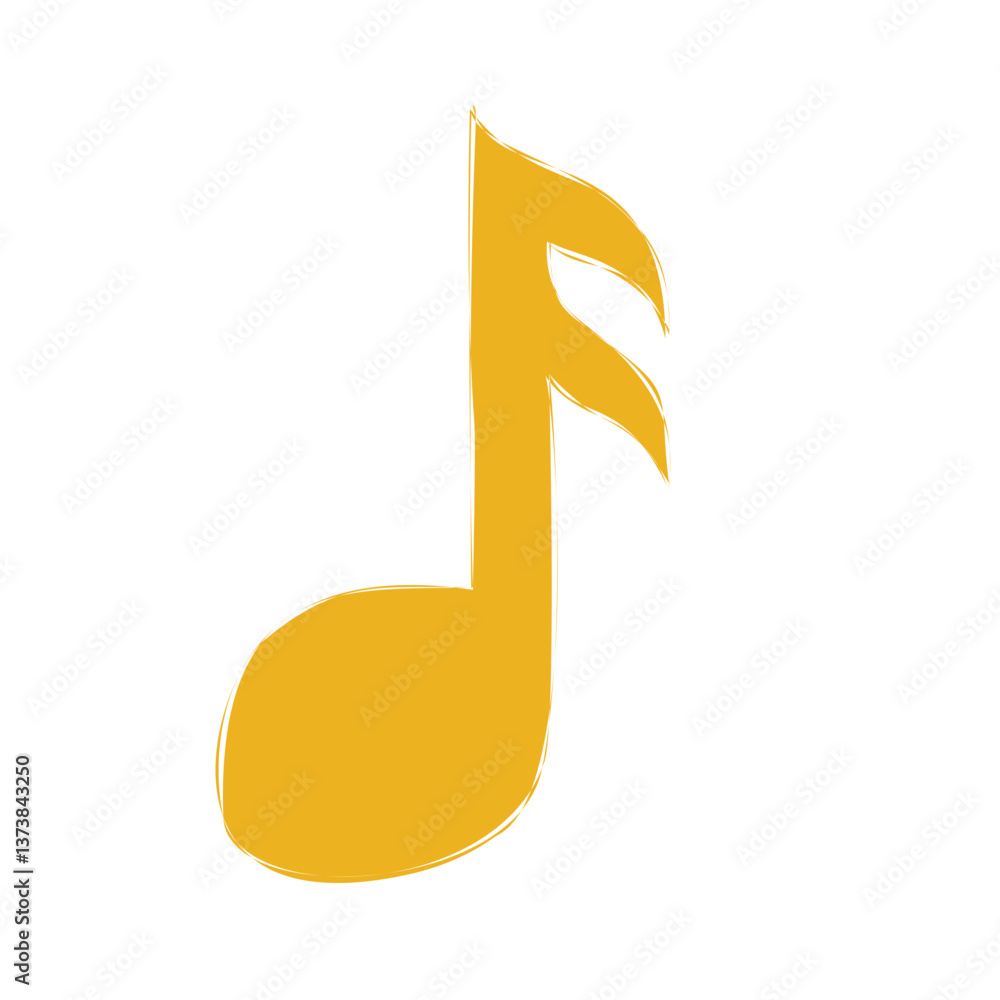 Obraz premium golden music note