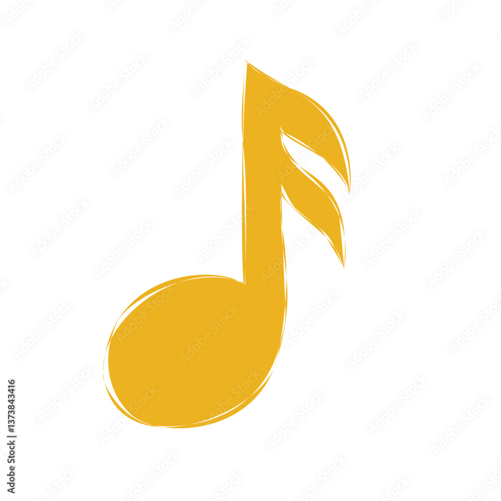 Obraz premium golden music note