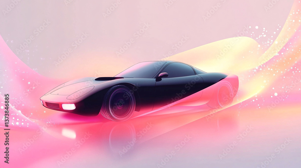Abstract background with a fast car with a soft gradient, creating an ethereal atmosphere. Abstract background with a fast car with a soft gradient, creating an ethereal atmosphere.