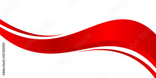 red wave background, red wave angle shape for elements, red graphic line ribbon, red curved line.