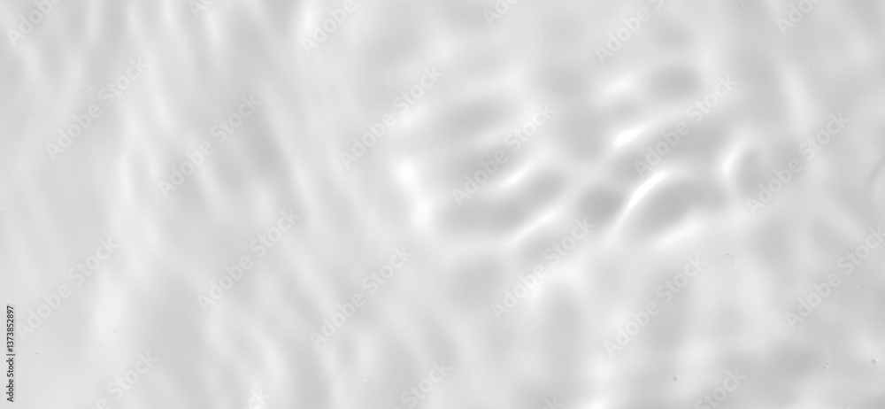 Fototapeta premium Abstract white transparent water shadow surface texture natural ripple background