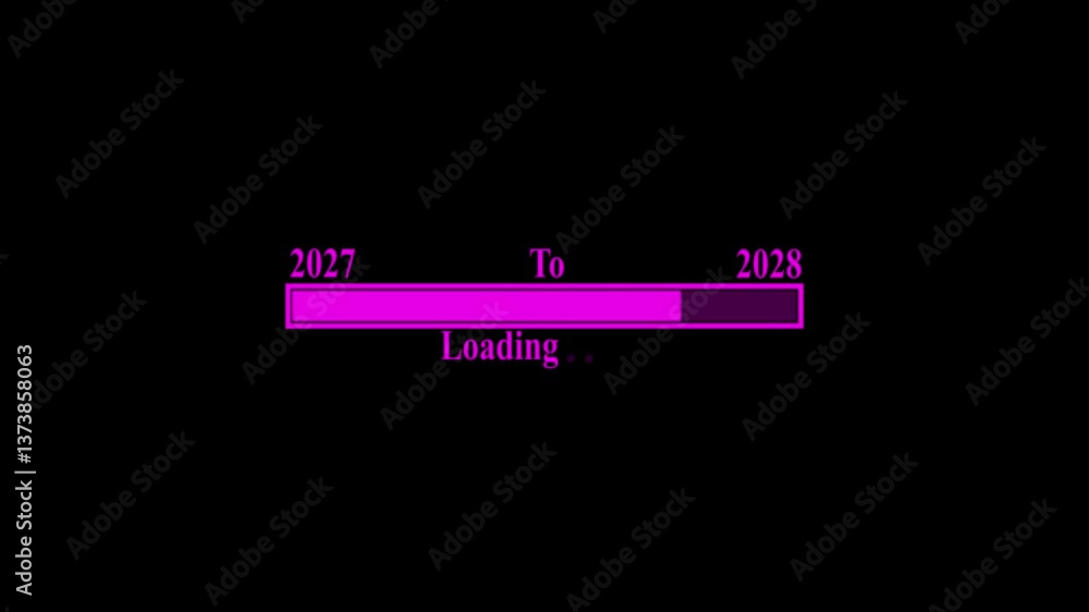 New year 2028 loading bar animation transition loading bar form 2027 to 2028. Loading bar from 2027 to 2028 new year transfer animation. Almost reaching New Year, signs, start, text, time, vaca New year 2028 loading bar animation transition loading bar form 2027 to 2028. Loading bar from 2027 to 2028 new year transfer animation. Almost reaching New Year, signs, start, text, time, vaca
