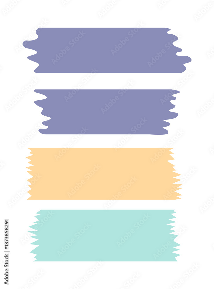 Paper notes stickers. Place for memo messages on paper sheets. Blank sticky place for to do list and office notice or information board