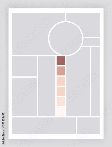 Obraz na płótnie Photo collage template. Album brand board, set portfolio images. Mood board background. Mosaic picture frame. Gallery banner. illustration w salonie