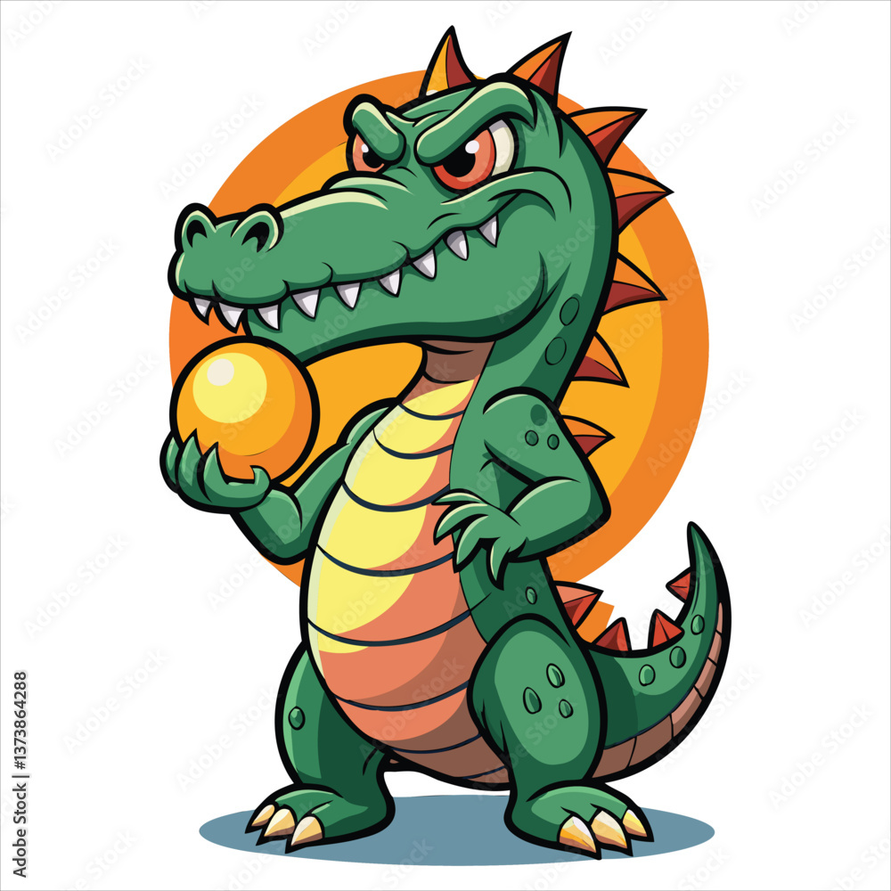 Fototapeta premium Wild Bite Crocodile T Shirt Design