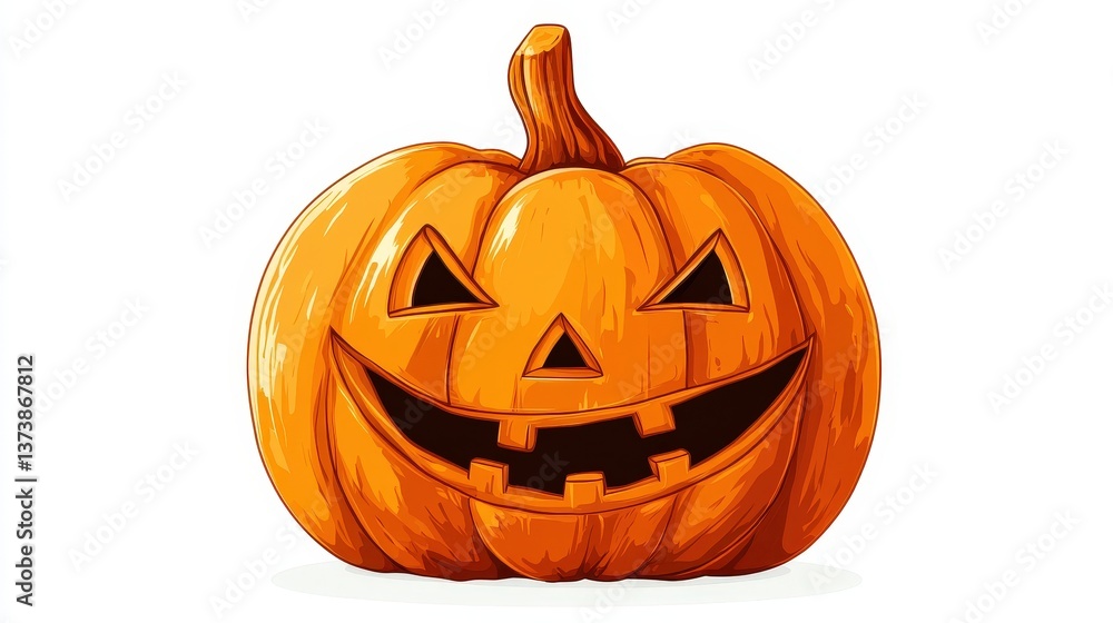 Spooky grin! A classic orange pumpkin with a wide, toothy smile and playful triangular cutouts. Perfect Halloween vibes Spooky grin! A classic orange pumpkin with a wide, toothy smile and playful triangular cutouts. Perfect Halloween vibes