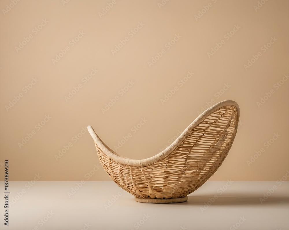 Fototapeta premium wicker chair in the interior