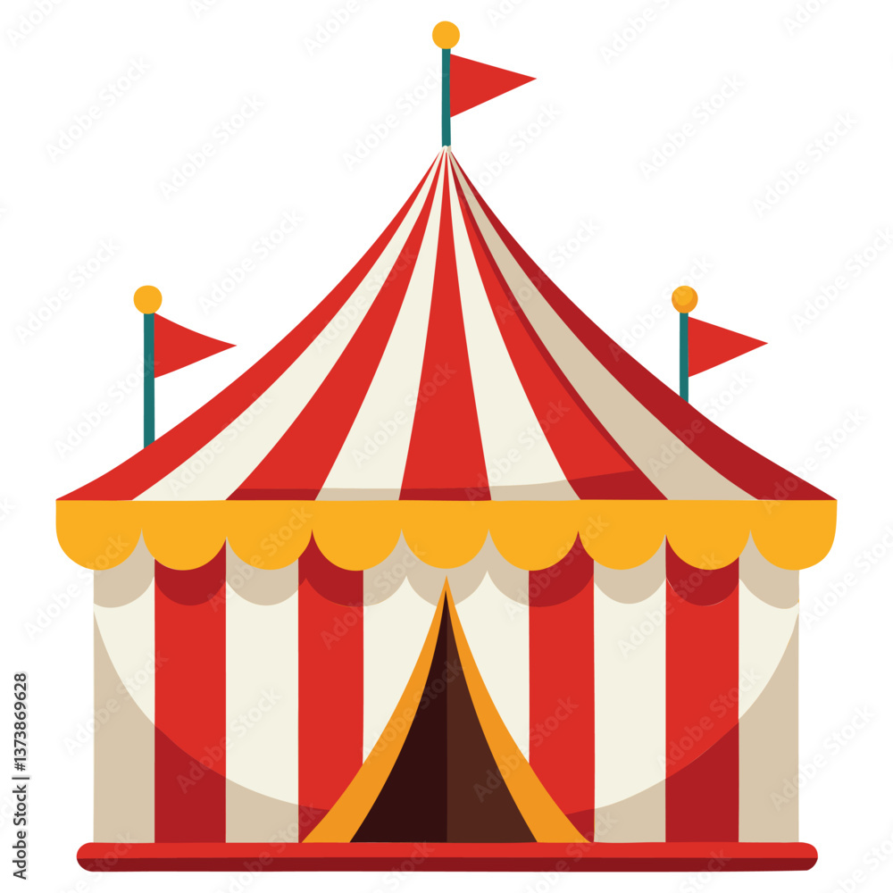 Fototapeta premium Classic Circus Tent Illustration Design
