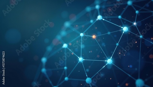 Abstract polygon background of interconnected dots and lines representing network connections in business, technology, data, and chemical industries,  connecting,  futuristic