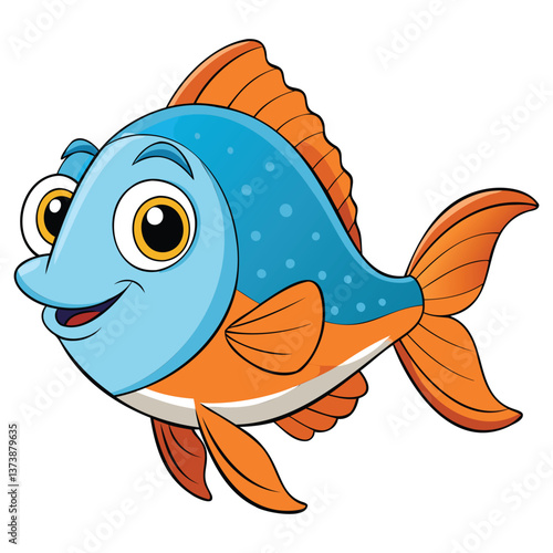 Minimalist Fish Design Vector Art