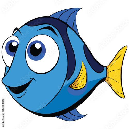 Minimalist Fish Design Vector Art