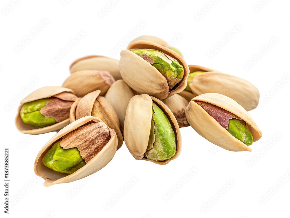 Isolated Scattered Pistachios Isolated Scattered Pistachios