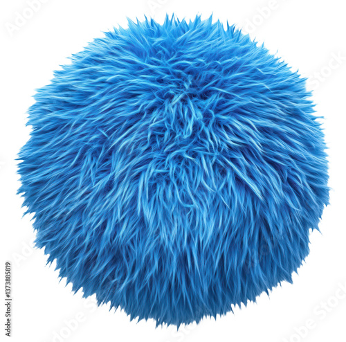 Obraz na płótnie PNG Round fluffy blue object resembling a fuzzy ball w salonie