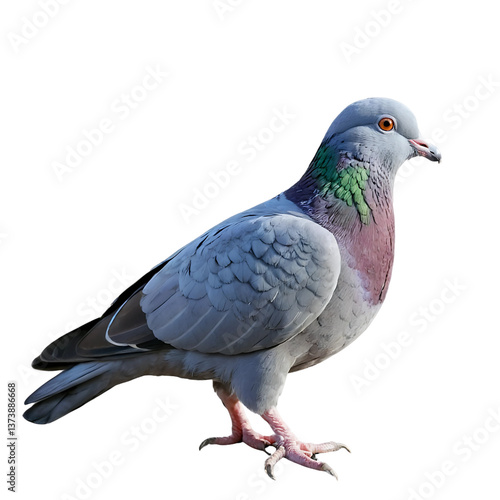 Wallpaper Mural  Detailed Grey Pigeon with Smooth Feathers on Transparent Background Torontodigital.ca